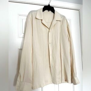 Japan shirt wrinkle design in cream color